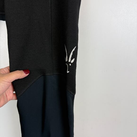 Ibex Womens Cycling Padded Biking Capri Pants Black Wool Blend - XL - Picture 2 of 8